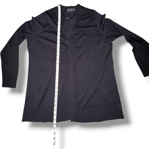 LANE BRYANT Modern Long-Sleeve Open-Front Cardigan - Black 14/16 - Picture 8 of 11